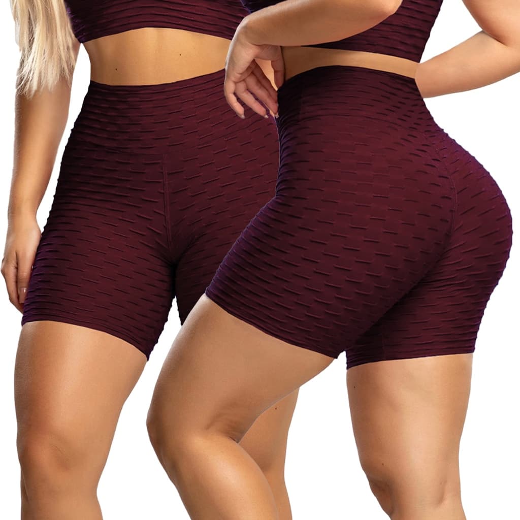 Shorts Legging Bolha e Liso Suplex de Compressão Cós Alto Empina Bumbum 3D Textura Flocada Academia