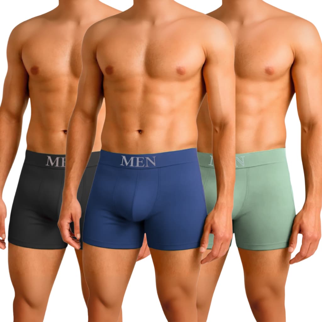 KIT PROMOÇÃO 6 Cuecas Boxer Masculina - Cores Variadas Microfibra