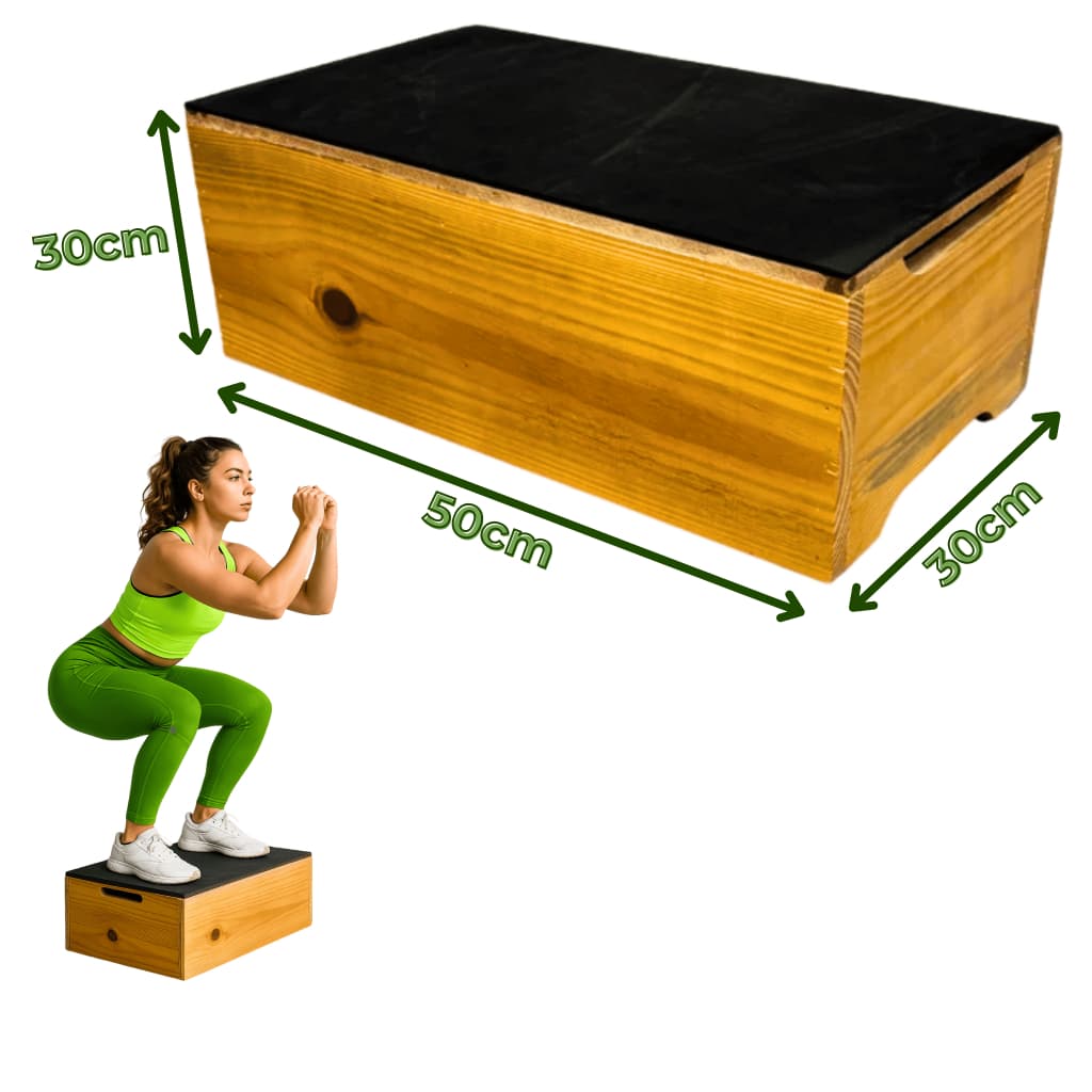 Step de Madeira Diversos Tamanhos para Treino Funcional Academia Cross Aeróbico Fisioterapia