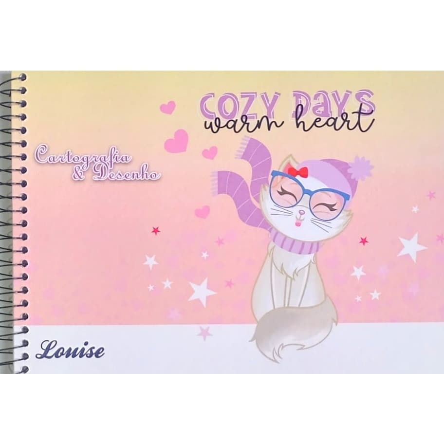 Caderno de Cartografia e Desenho Máxima 96 folhas Capa Dura Louise