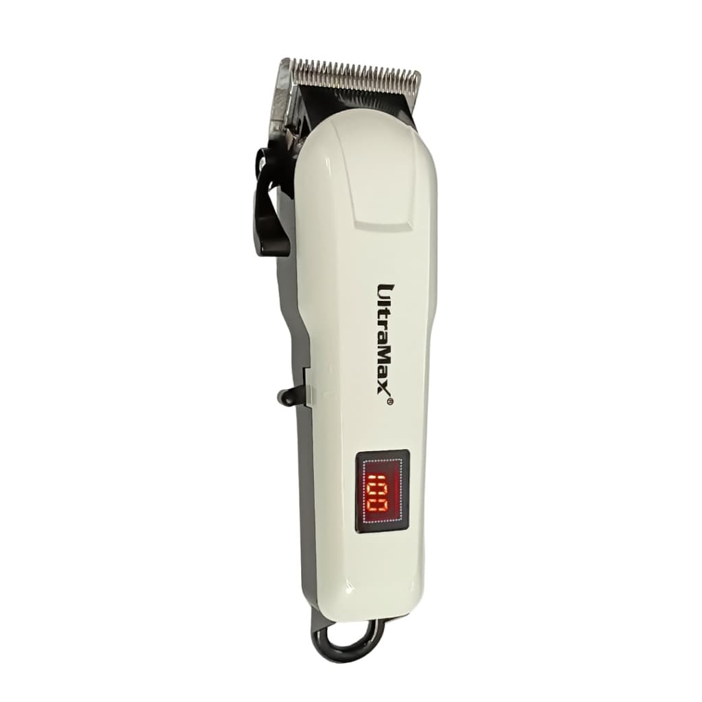 Maquina de Cortar Cabelo Profissional Recarregavel Display Digital Sem Fio Portátil
