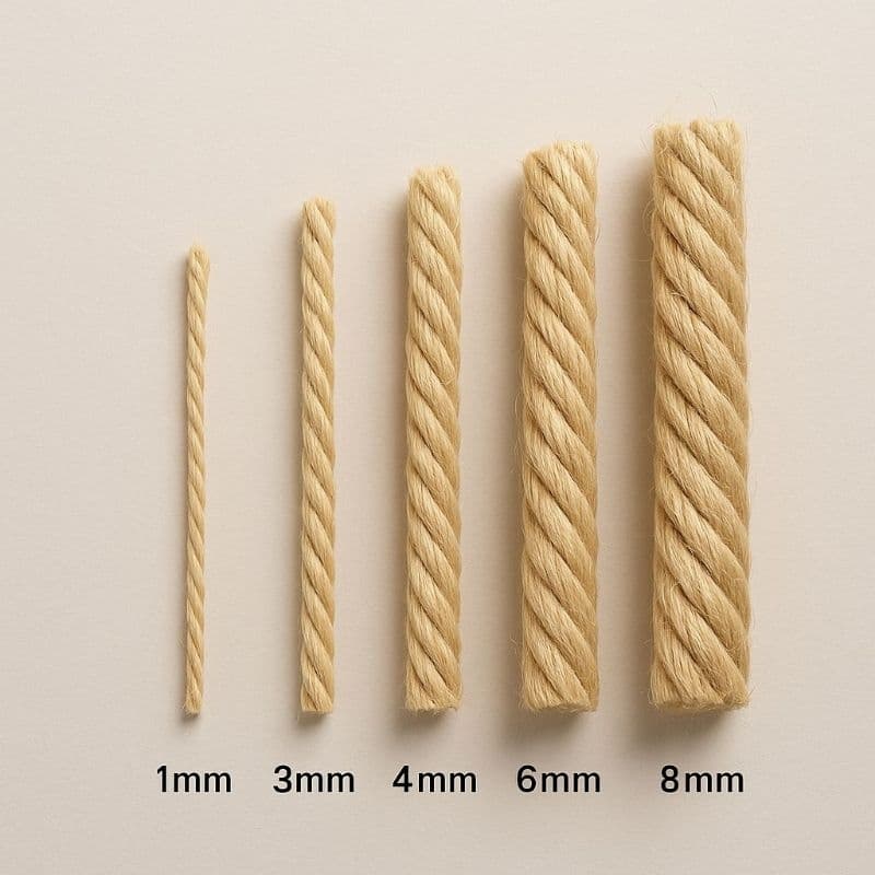 Corda Sisal Barbante Natural Fio de 1mm até 8mm Pronto para Uso em Artesanato, Convites, Decoração e afins.