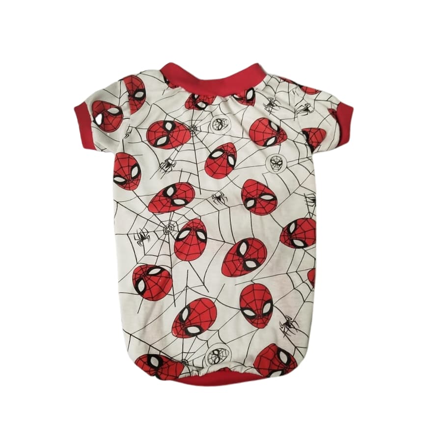 Camiseta Máscara Homem-Aranha Com Mangas Para Pets - 1 Unidade