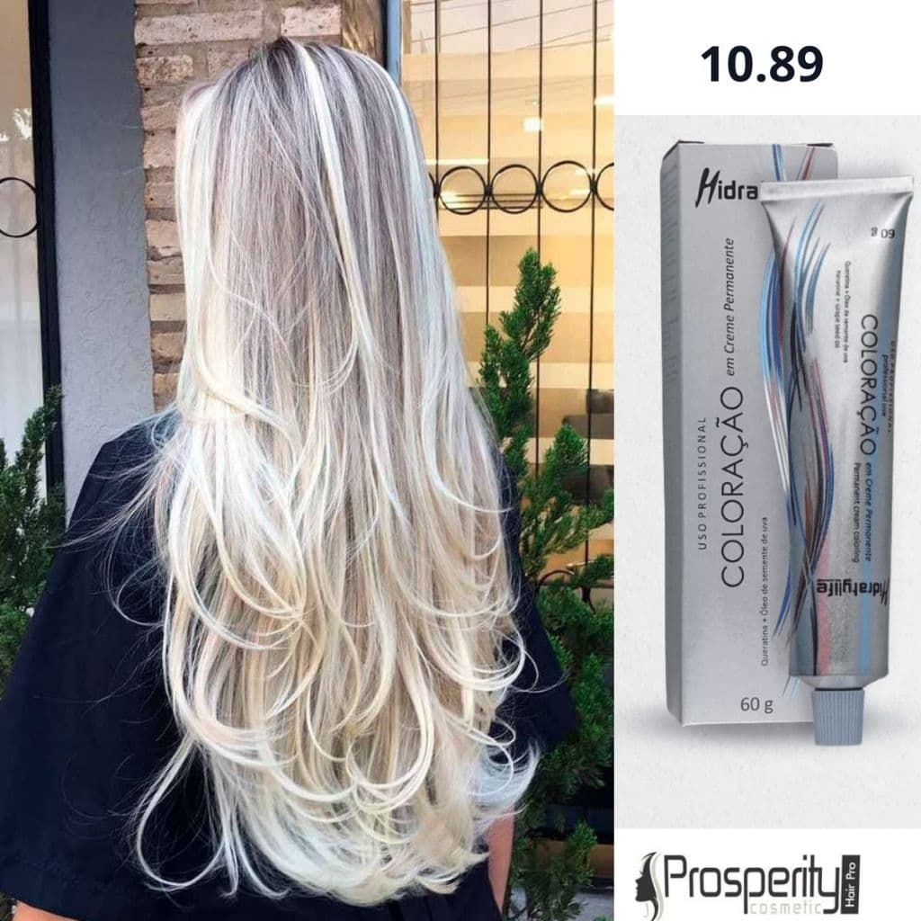 Tinta de Cabelo 10.89 Louro Claríssimo Pérola 60 gr Mairibel