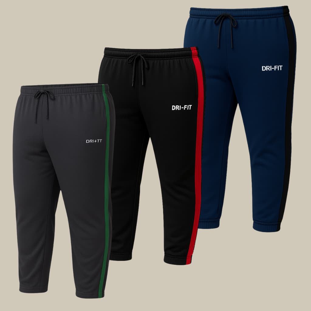 Kit 3 Calças Dry Fit Masculina Plus Size Esportiva, Confortável, Tecido Leve, Academia e Casual