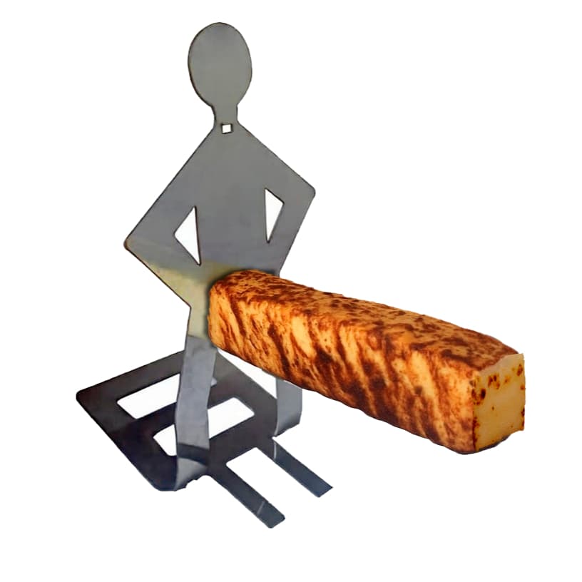 Espetinho Inox Divertido para Churrasco - Queijo Qualho, Pão de Alho, Linguiça