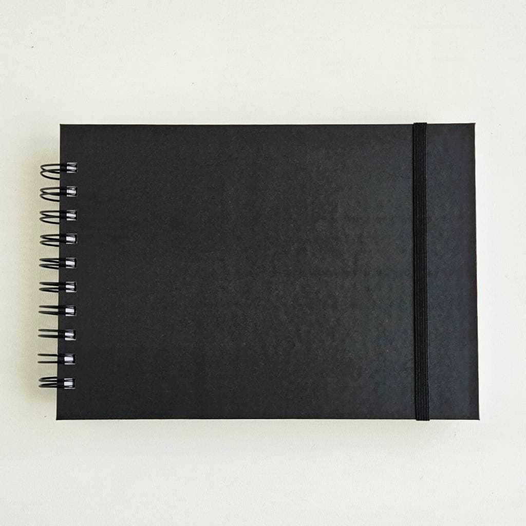 Caderno Sketchbook Desenho e Aquarela A5 21x15cm - 90g, 180g, 240g, 300g Preto