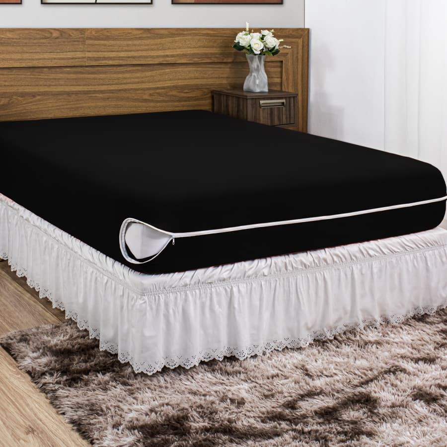 Capa de Colchão Casal Padrão - Malha Gel/Helanca com Zíper Reforçado