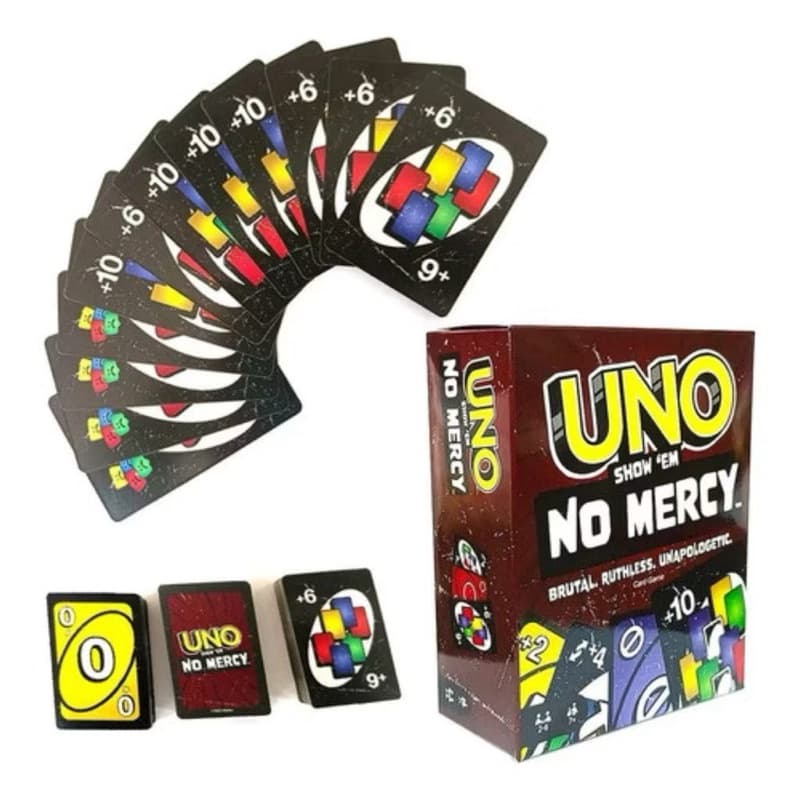 Mattel  UNO SHOW EM' NO MERCY  Jogo De Cartas U NO SHOW Em'no MERCY Multicolor Novas Torções Da familia Game