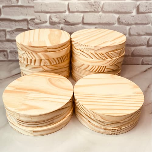 Tábua Redonda e Retangular Pinus para Artesanato 19cm , 15cm, 13cm e 29cm