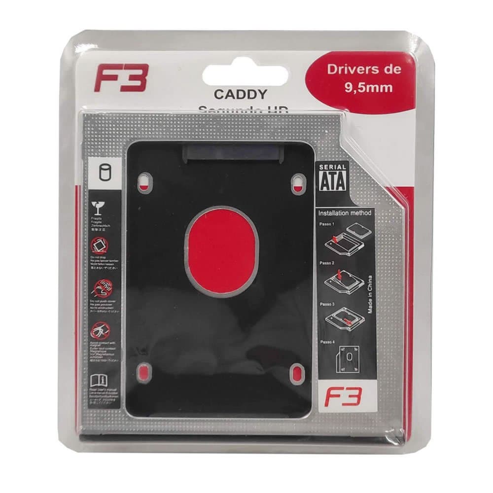 CASE PARA HD DE NOTEBOOK F3 CADDY 9.5MM F-CY02