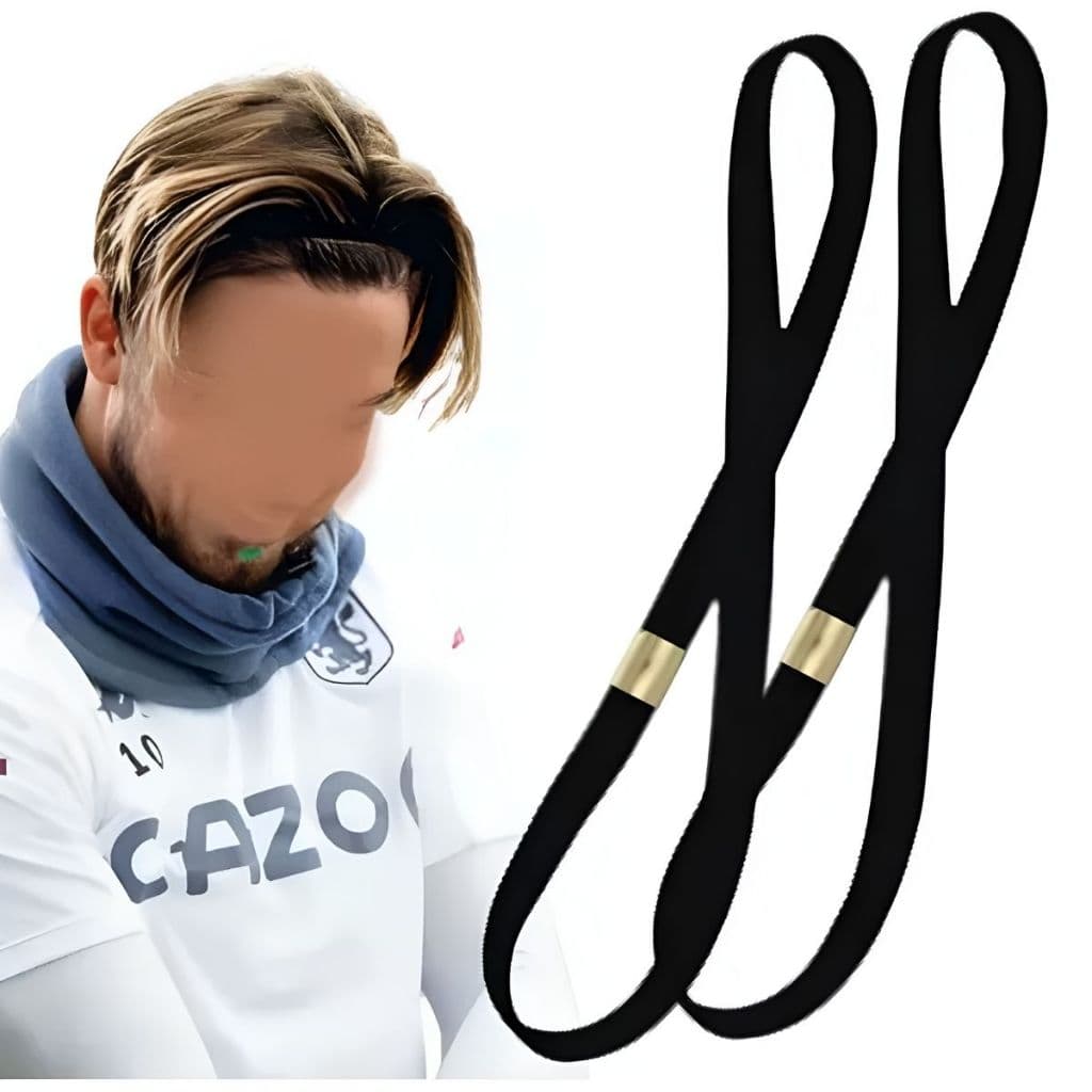 2 Elásticos Faixa Cabelo Headband Tiara Masculina Afro Puff