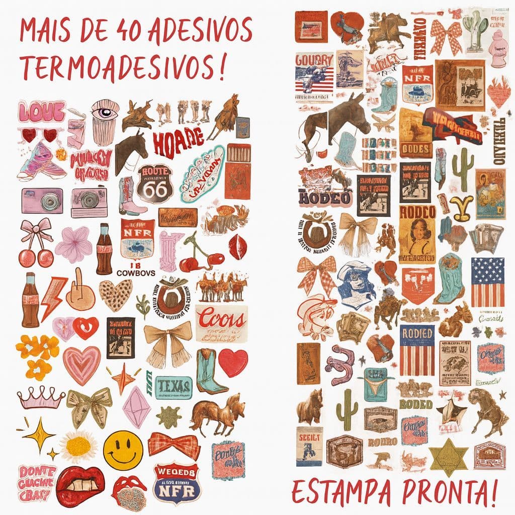 Adesivo termocolante DTF Country  termocolante para personalizar calça Jaqueta Camisa Pronto p Estampar envio imediato