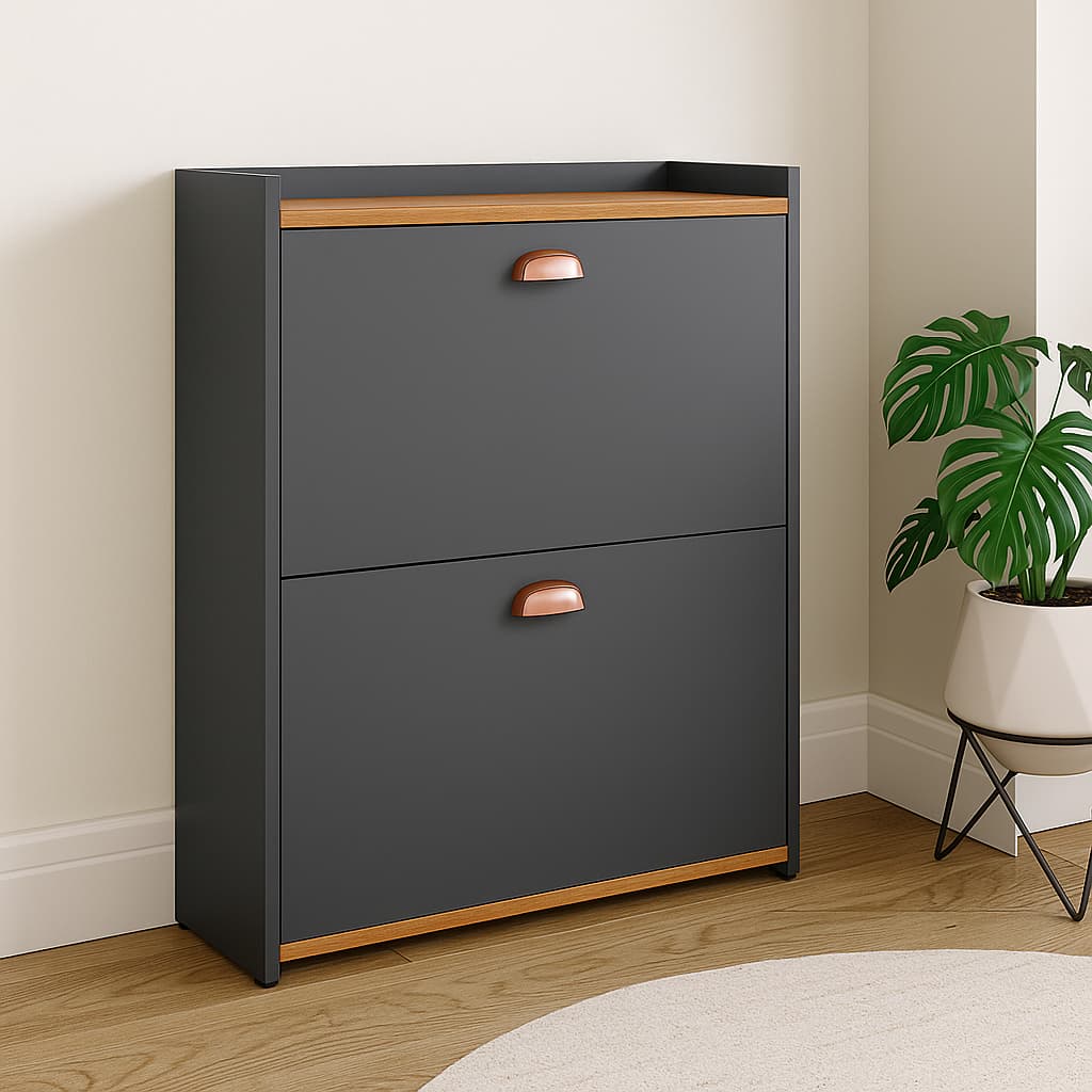 Sapateira Retrô Closet Compacta Vertical com Gavetas Basculantes para 12 Pares de Sapatos