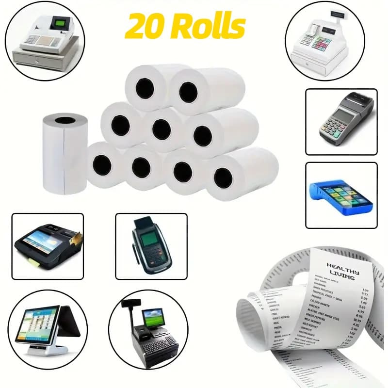 Bobina Térmica 80x40 Pdv Cupom Fiscal Cx 20 Unidades Branca