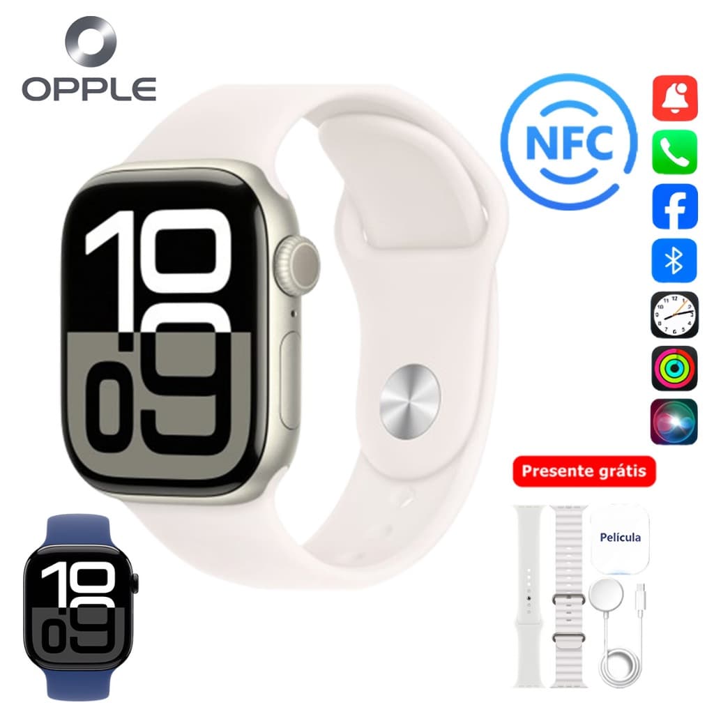 Opple-2025 Novo Series 10 Resposta Ao Gesto Smart Watch Carregador Sem Fio À Prova D'água