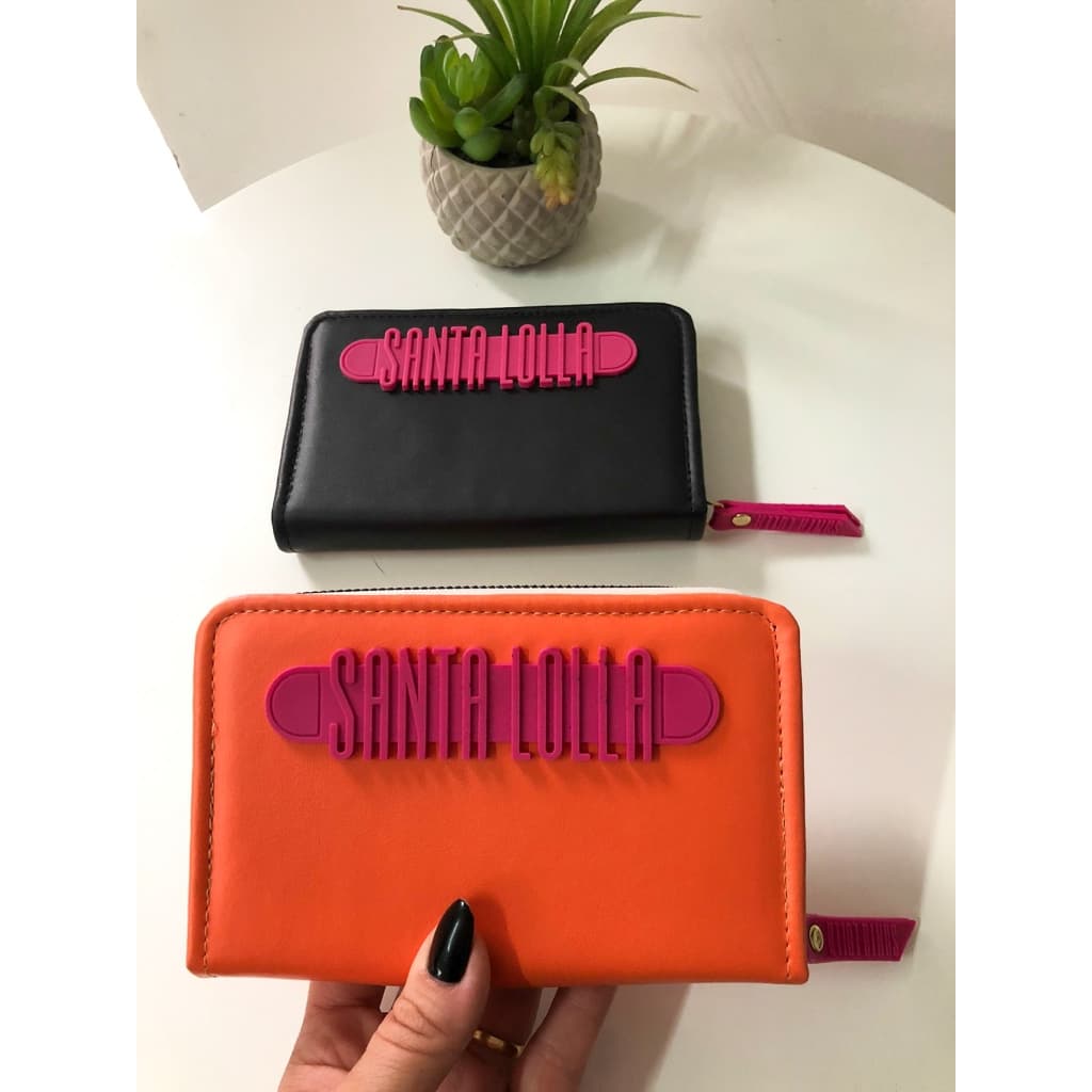 CARTEIRA FEMININA EM ZÍPER COURO SL DUO COLORS LANCAMENTO