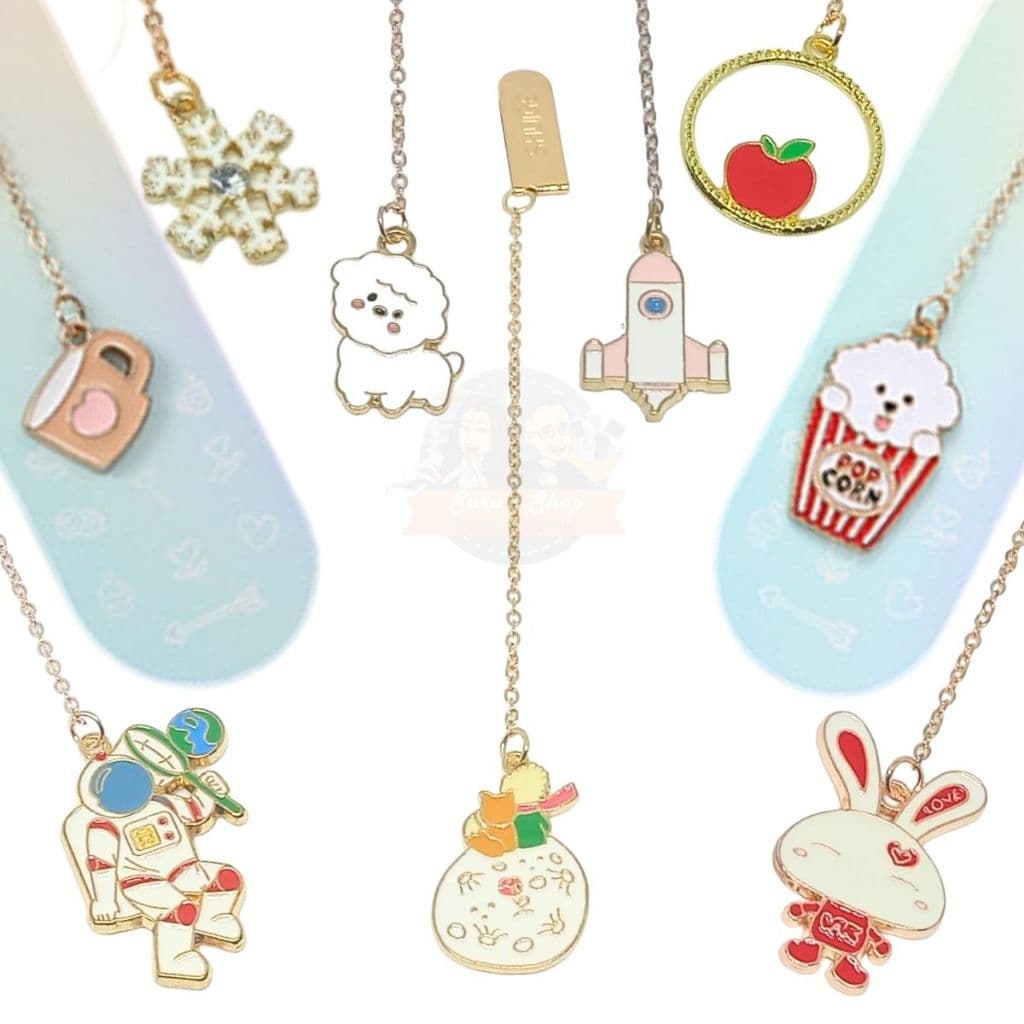 Marcador de página de Metal pingente criativo e delicado