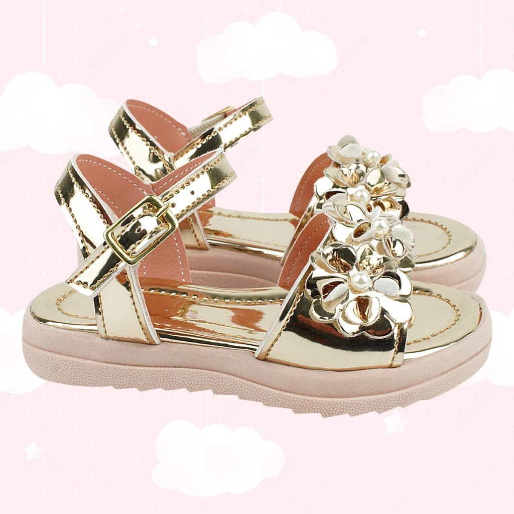 Sandália Infantil Menina Moda Verão enfeite Flores com Estilo, Qualidade e Conforto
