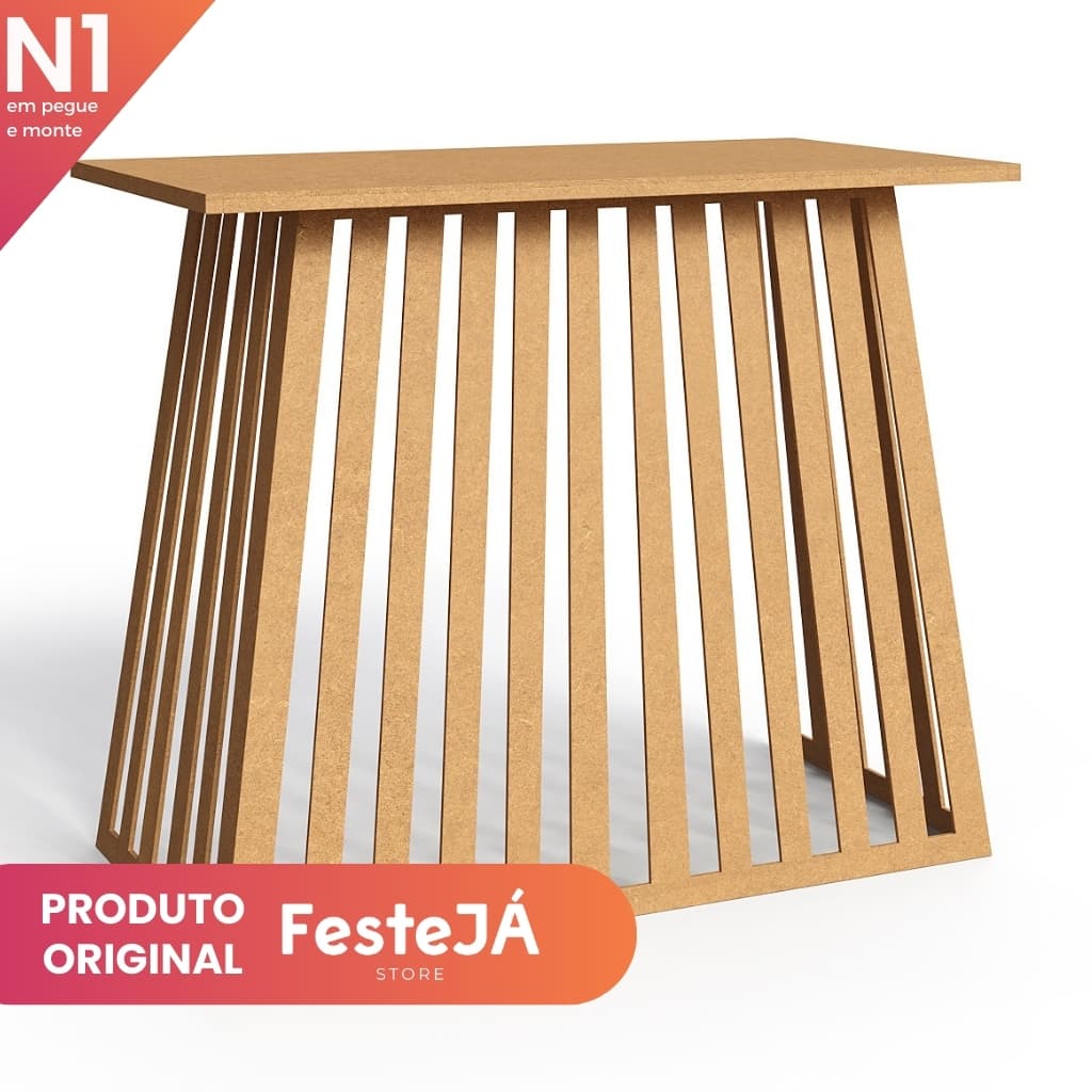 Mesa Ripada Cônica Vazada MDF Triângulo Design Moderno Decoração Ambientes Aniversário Eventos