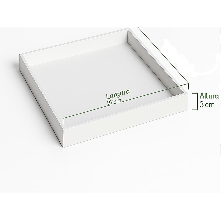 Bandeja em MDF branca