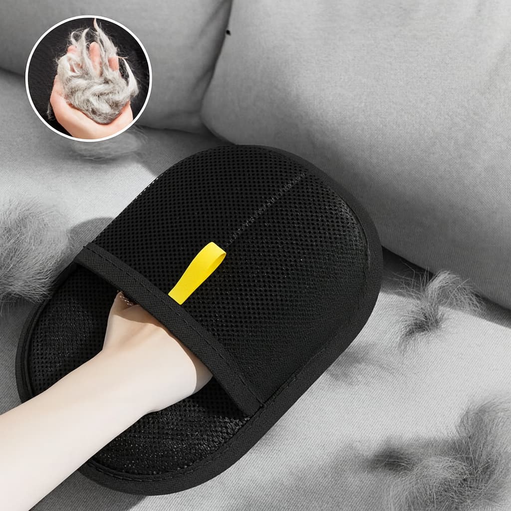 Luva Removedora de Pelos Eletrostática Prática - Removedor de Pelos Pet Fácil e Rápido Reutilizável