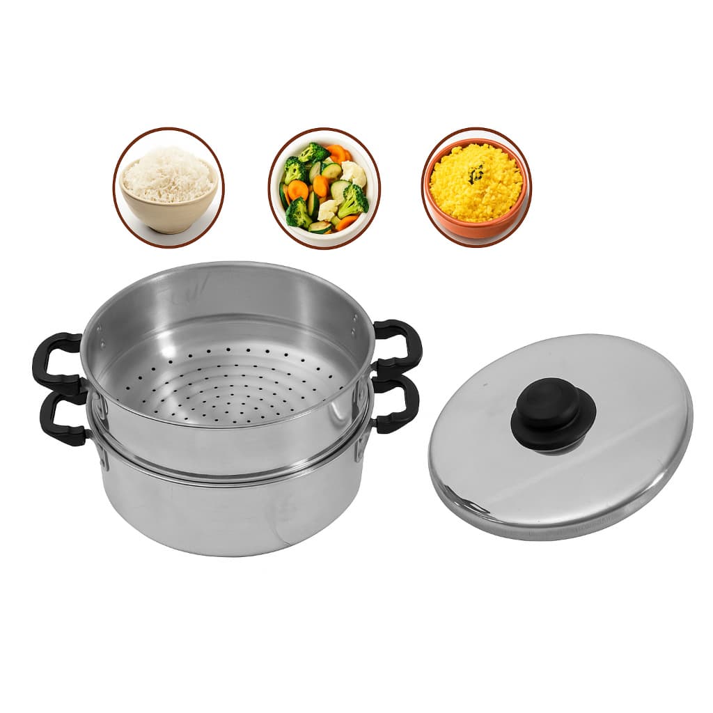 Aquecedor de arroz e panela de legumes no vapor 20