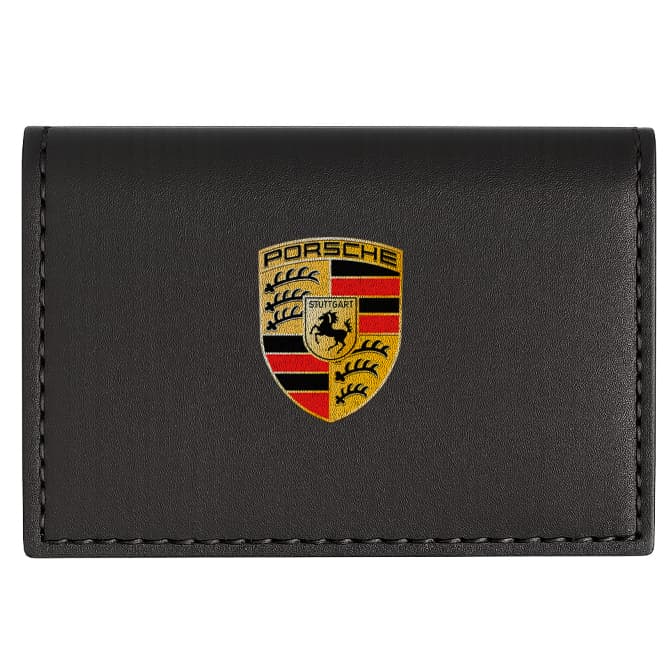 Carteira Marcas Automotivas Slim Masculina em Couro Sintético Premium