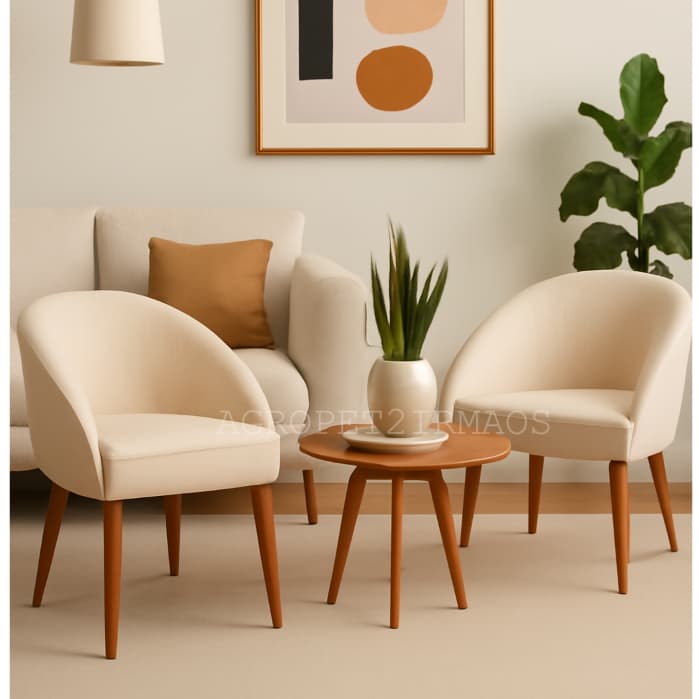 kIT 2 Cadeira Lua Decorativa Poltrona Lua Sala de Estar Salão Quarto Estética Decoração Recepção