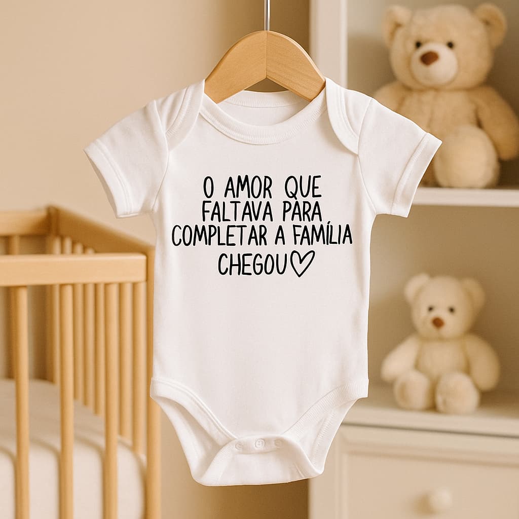 Body curto bebê branco divertido estampado frases revelação gravidez surpresa papai família