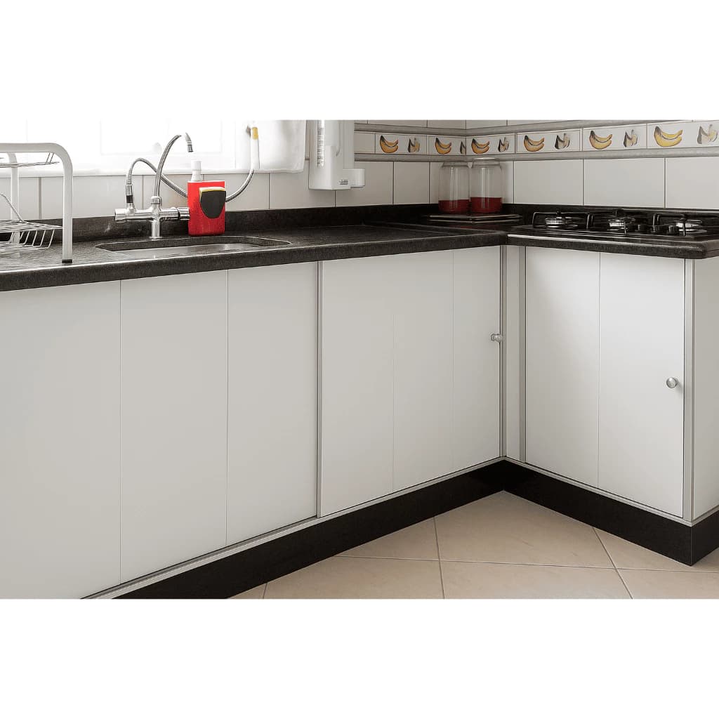 Forro Pvc Liso Junta Seca Branco 20cm larguraX8mm espessura - 6  Réguas com 0,20cm de largura X 1,00 comprimento