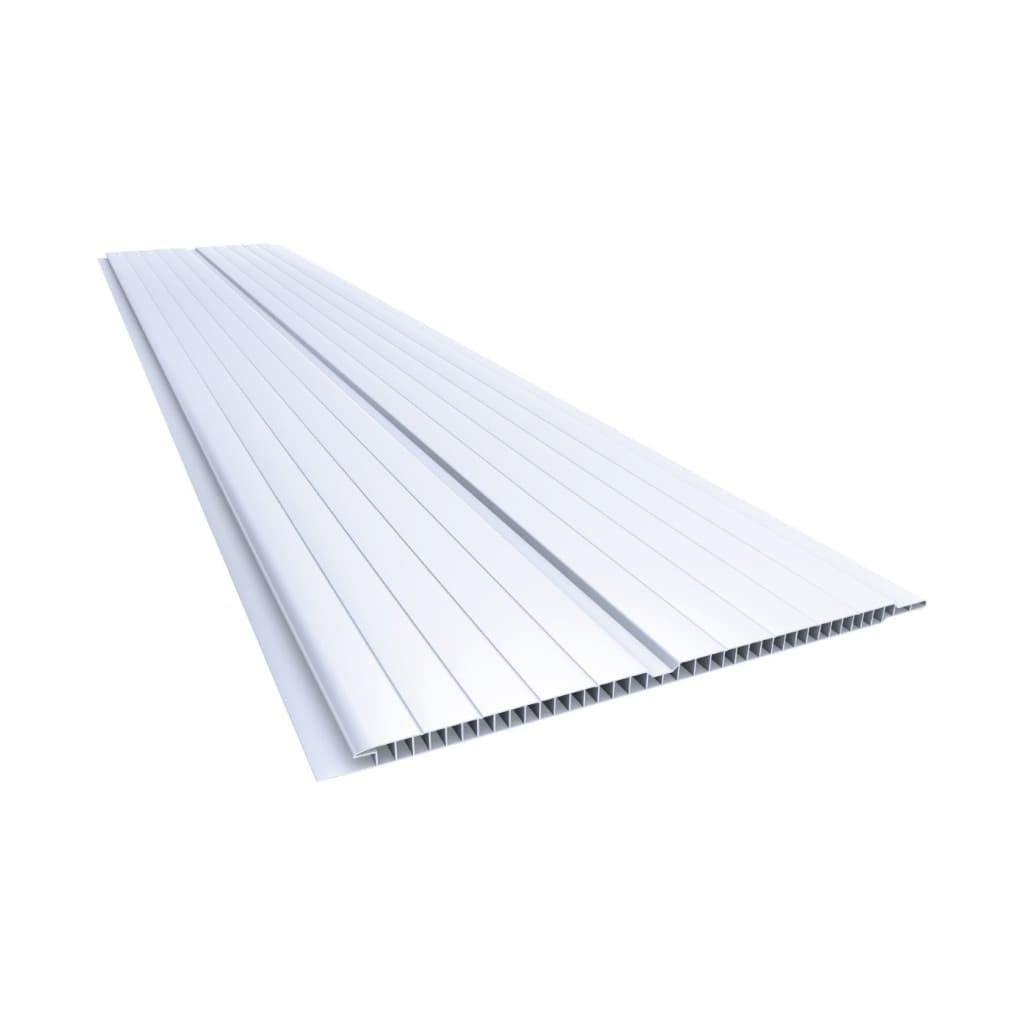 Forro Pvc Frisado Branco 20cm largura X 7mm espessura - Réguas com 100 cm cada