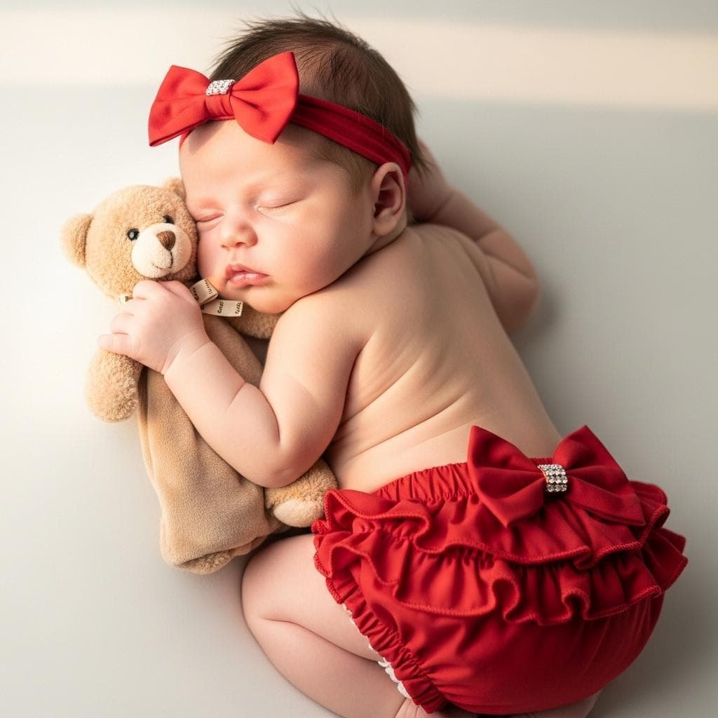 Kit com 2 ou 3 Calcinha Bunda Rica de Babado Bebê Menina Tapa Fralda com Elástico Embutido de Bebê