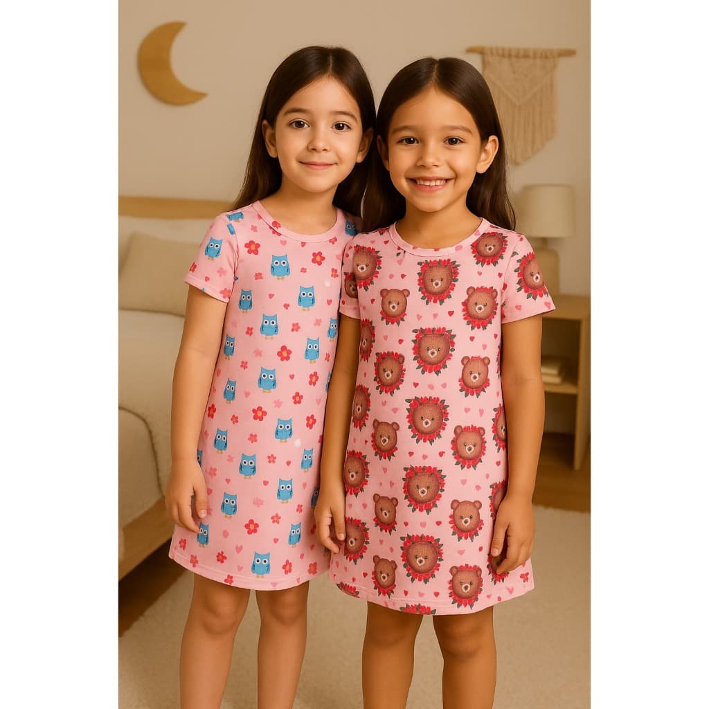 Pijama vestido camisola infantil - REF:1418