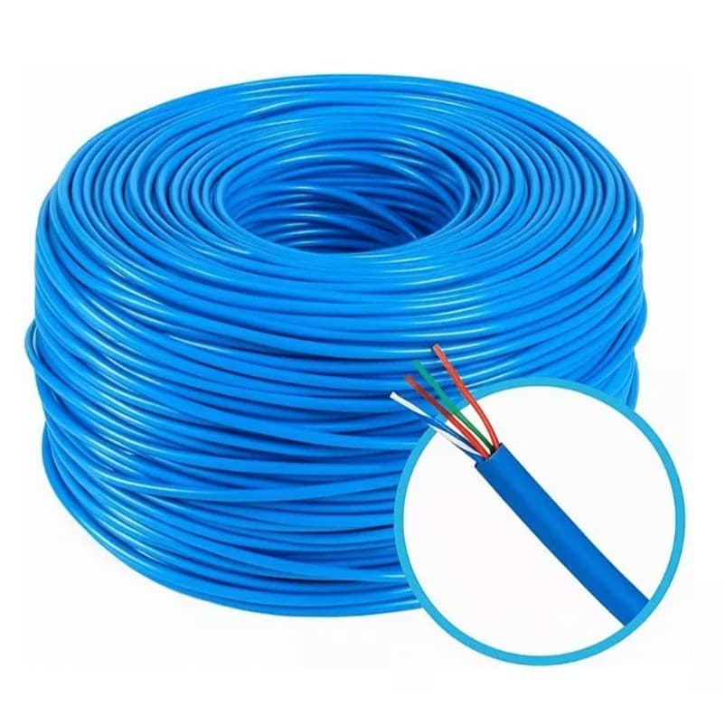 Rolo Cabo De Rede Rj45 Cat5 Cftv Azul 10 20 30 e 50 metros