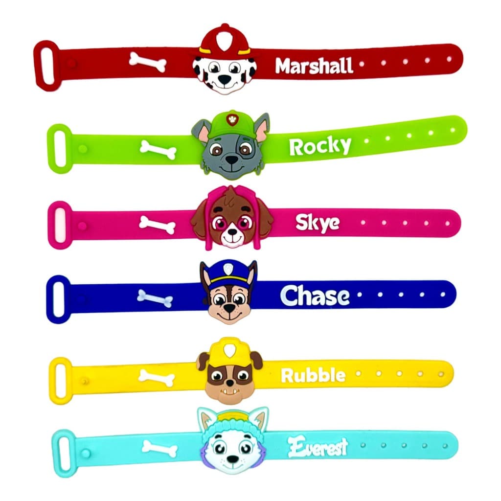 Patrulha Canina Pulseira 10un Variadas Desenho Filme Pulseirinha Emborrachada