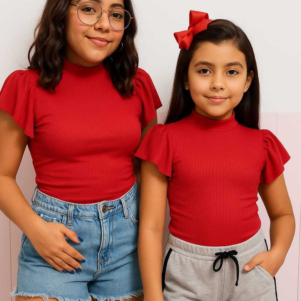 Blusa Cropped Feminino Infantil Manga Curta Babado Verão Moda Tendencia Blusinha Roupa de Menina Juvenil Camiseta Tshirt