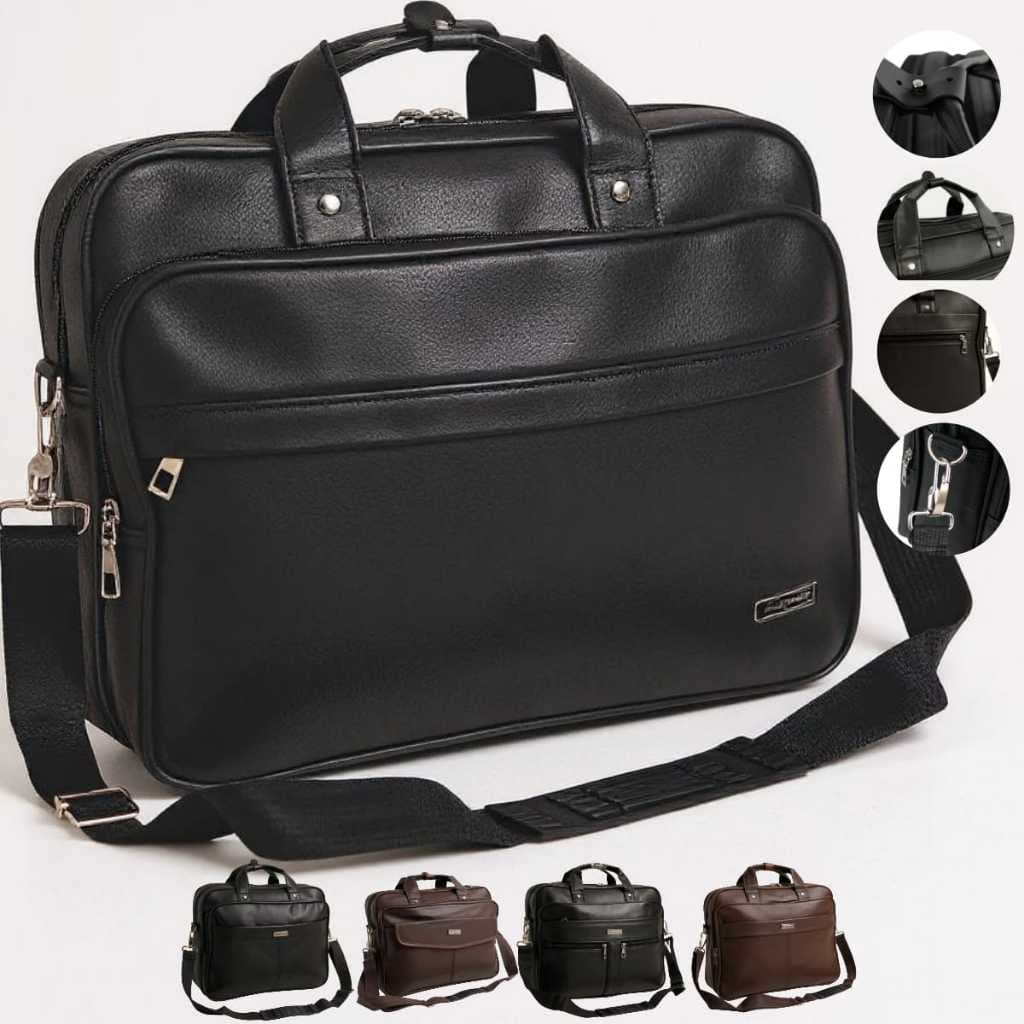 Pasta Bolsa Executiva de Ombro Couro PU Documentos Professor Igreja Notebook De Homem Mulher Premium