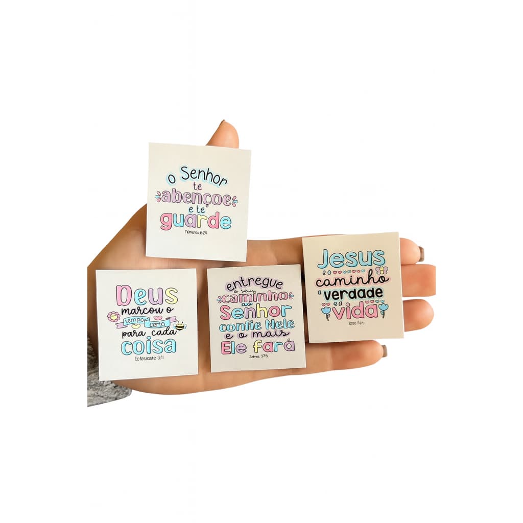 Mini Cartão Frases Versículos Bíblicos Bíblia Agradecimento Cliente Tag Encomenda Cartão Motivacional