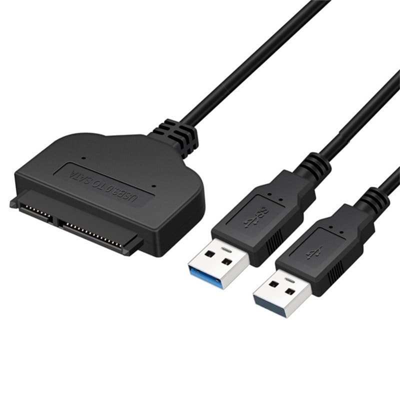 Cabo Adaptador Sata Ssd Hd 2.5'' E 3.5'' Usb 3.0 Dual Preto