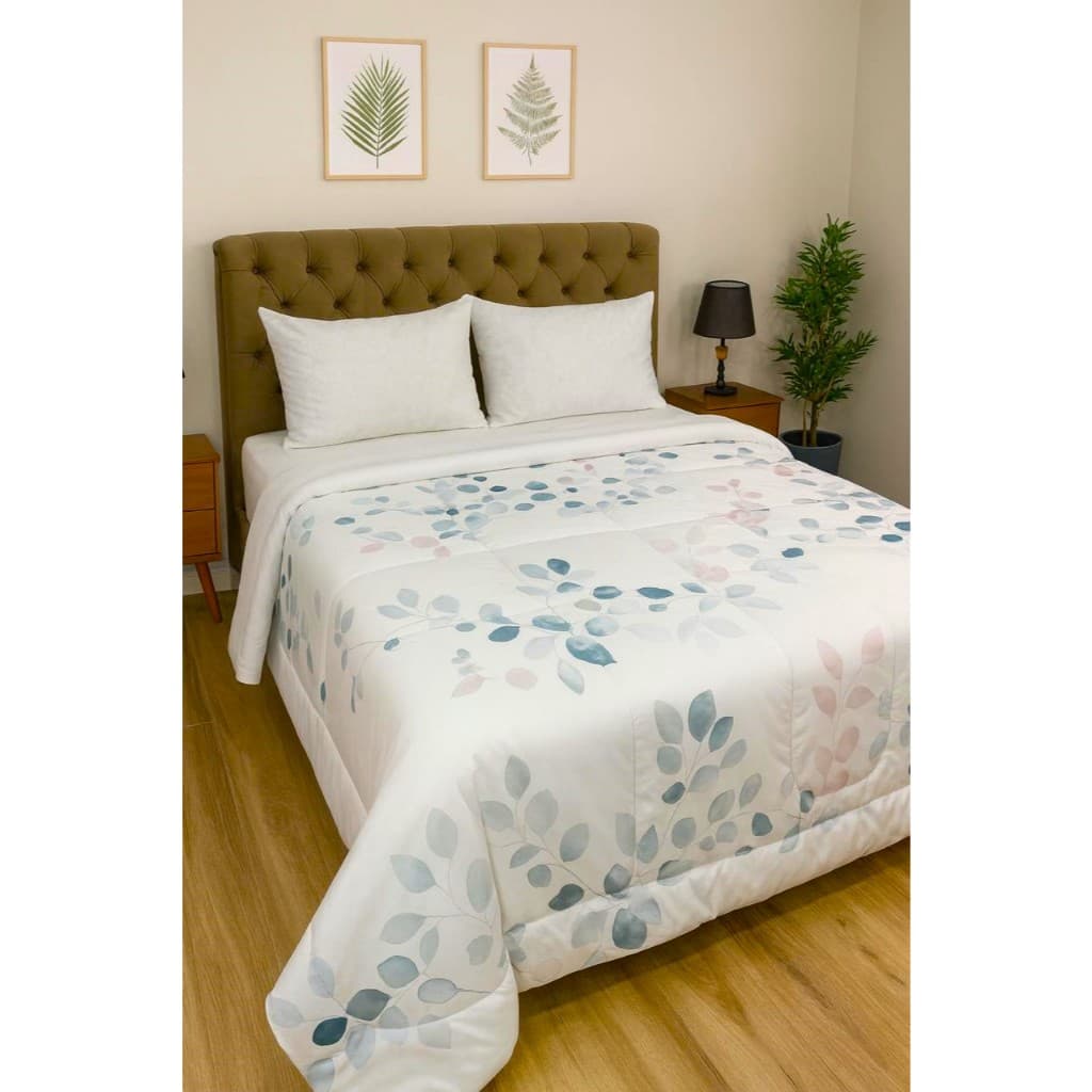 Edredom Estampado 400 fios com toque aveludado Queen
