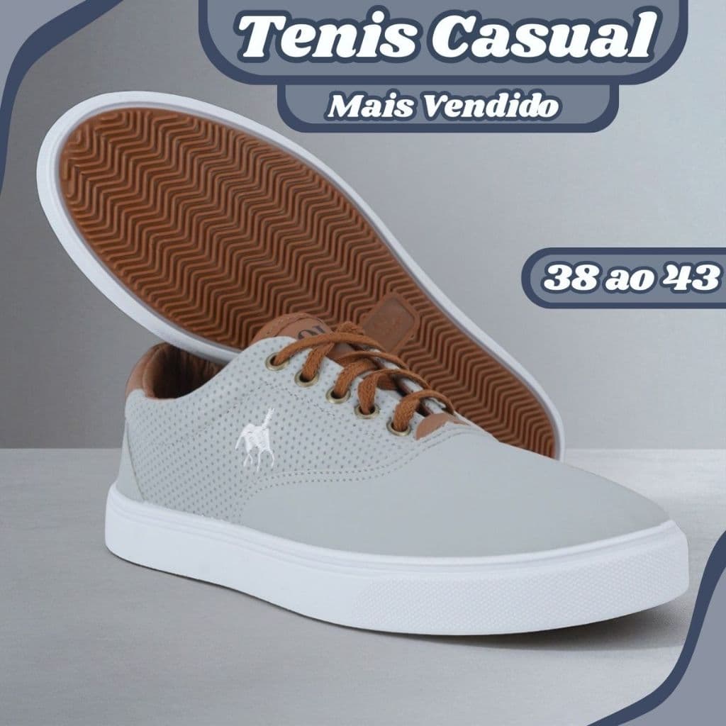 Sapatênis Masculino Polo Imperial Couro Sintético Casual Confortável Diversas Cores Para o Dia a Dia