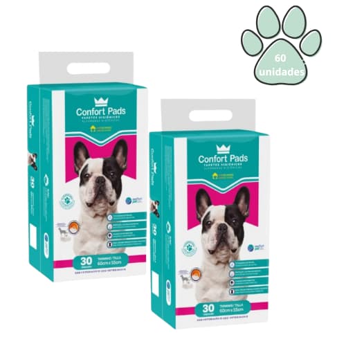 Tapete Higienico Absorvente Para Cachorro 55x60cm Confort Pads