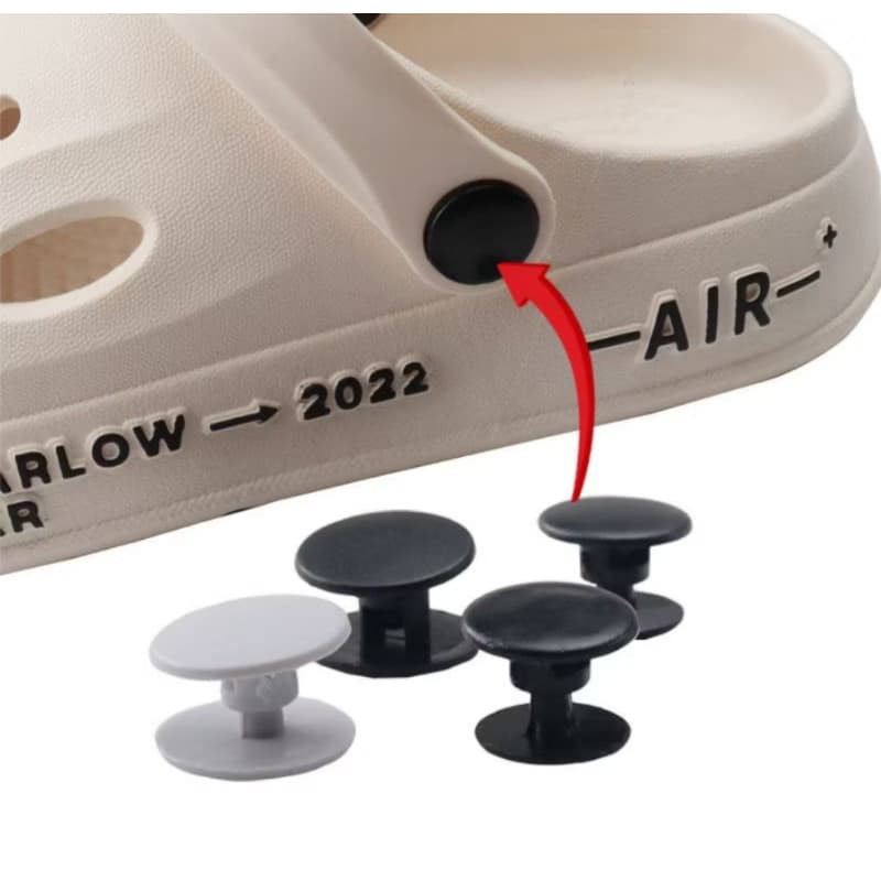 Botões Laterais para Crock Babuche 16MM (Preto ou Branco escolher em variações)
