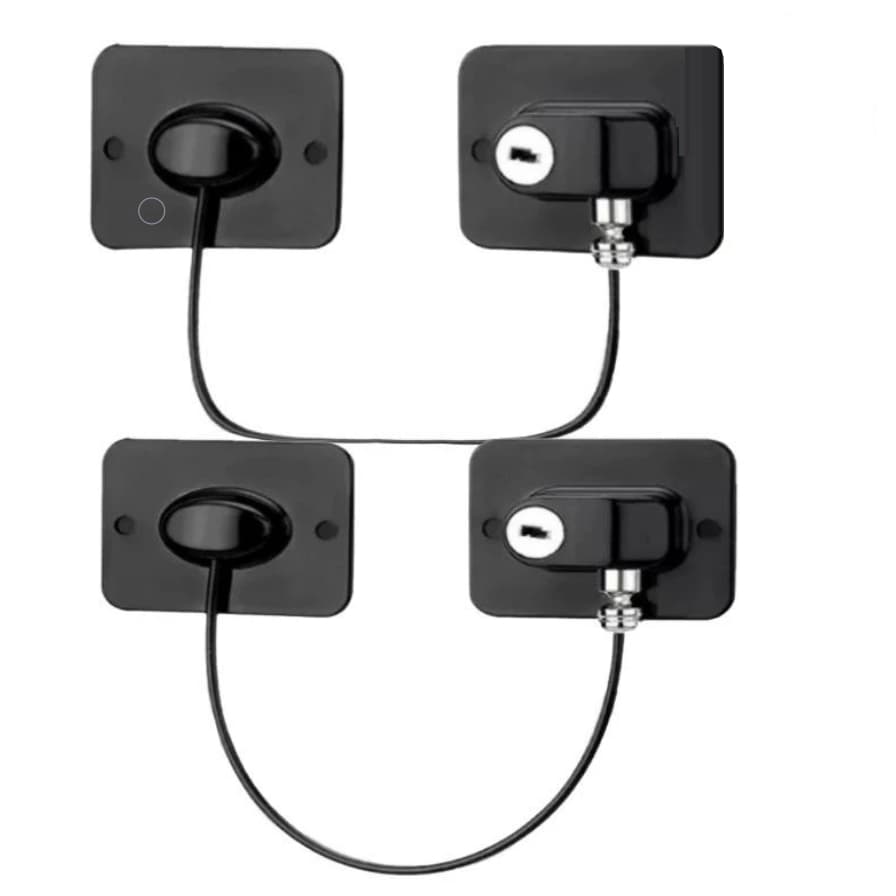 Kit Travas De Segurança Infantil Multiuso Para Armários Geladeira Freezer Porta Janela Gaveta Fácil Instalação Sem Furar