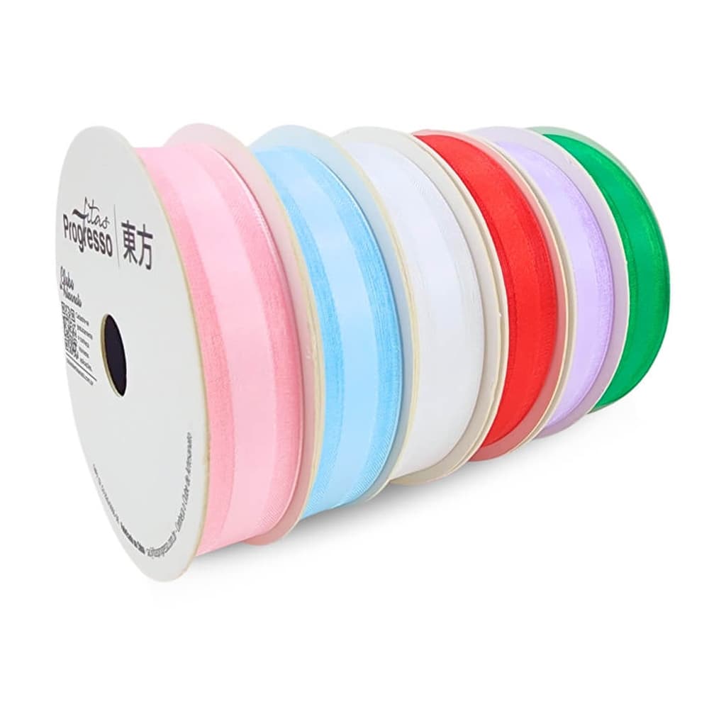 Fita Voal c/ Cetim VCE 15mm Progresso N°03 10m - Novo Modelo