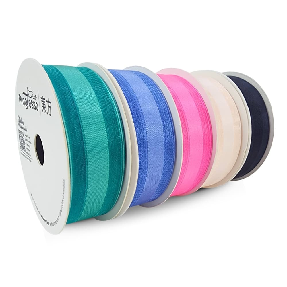 Fita Voal c/ Cetim VCE 22mm Progresso N°5 10m - Novo Modelo