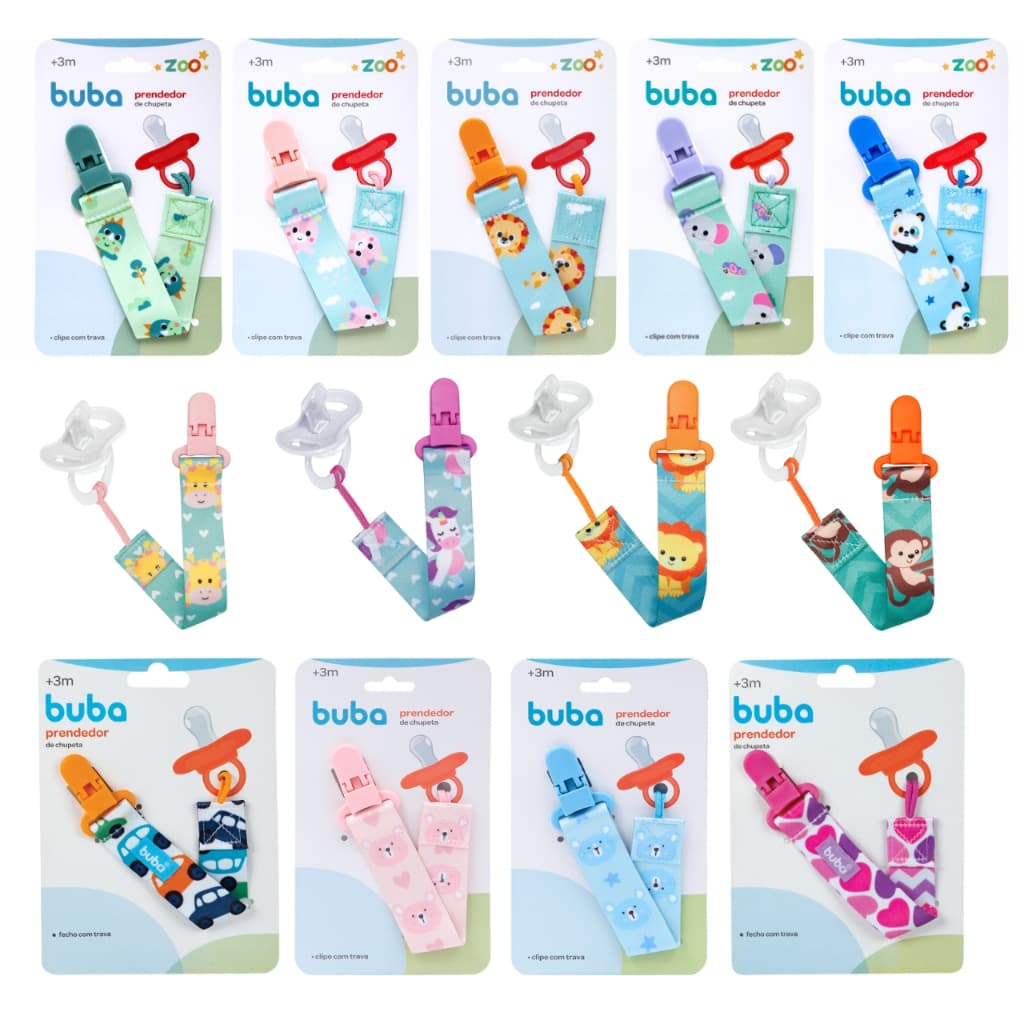 Prendedor de Chupeta Bebê Buba Com Trava Ótima Qualidade