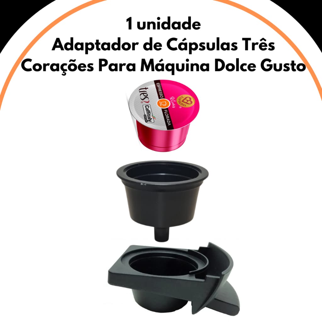1 unidade Adaptador de Cápsulas Três Corações Para Máquina Dolce Gusto