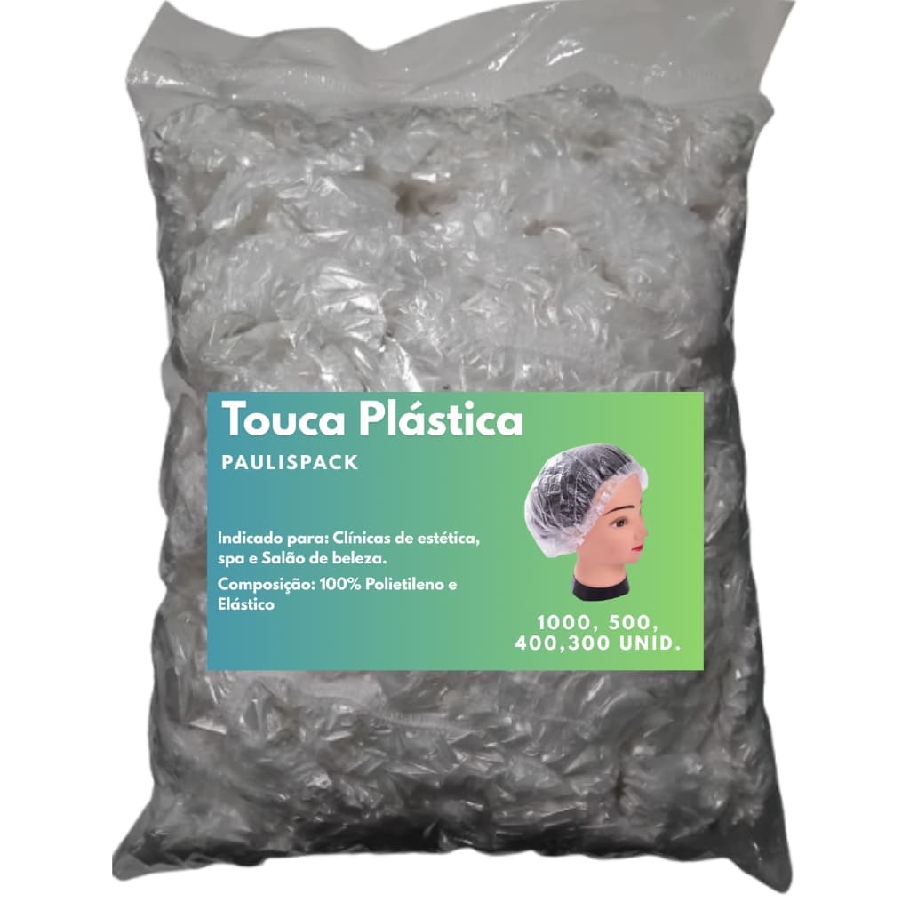 Touca Plástica -  1000, 500, 400, 300 unid.